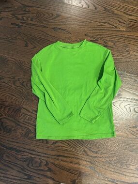 Bright Green Kids Long-Sleeve Crewneck Shirt